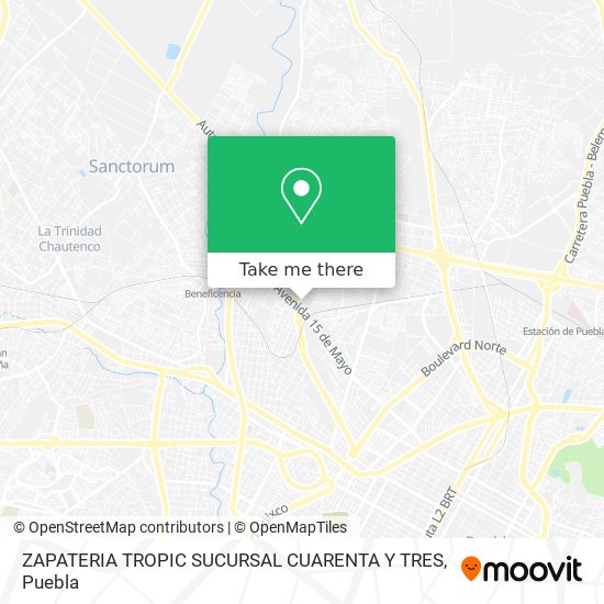 ZAPATERIA TROPIC SUCURSAL CUARENTA Y TRES map