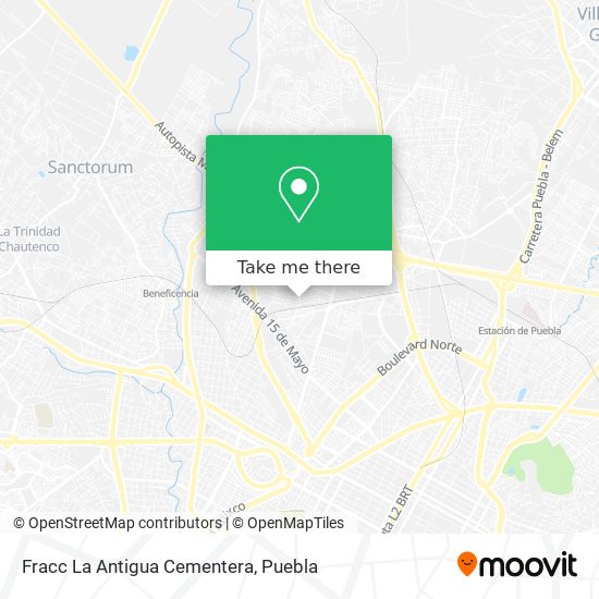 Fracc La Antigua Cementera map