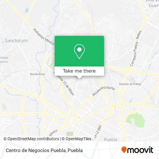 Mapa de Centro de Negocios Puebla