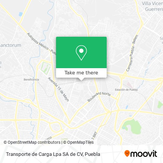 Mapa de Transporte de Carga Lpa SA de CV