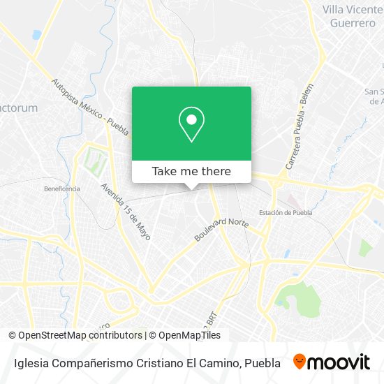 Mapa de Iglesia Compañerismo Cristiano El Camino