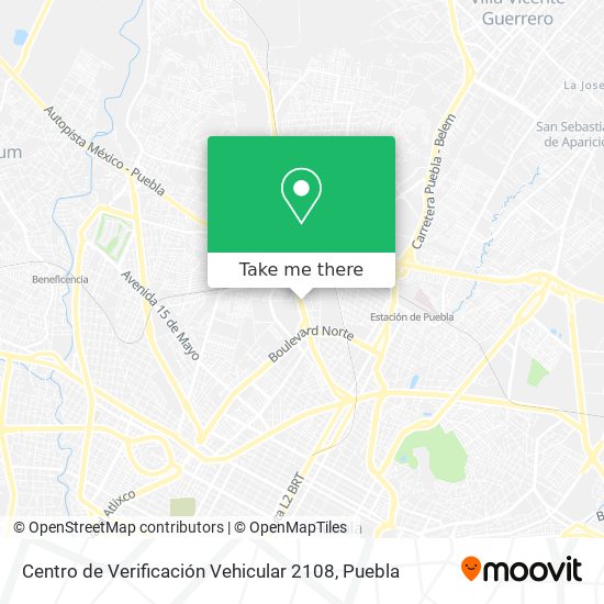 Centro de Verificación Vehicular 2108 map