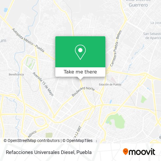 Refacciones Universales Diesel map