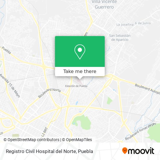Mapa de Registro Civil Hospital del Norte