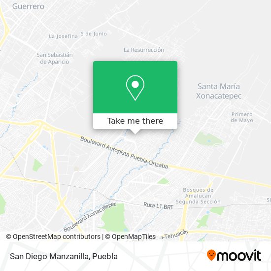 San Diego Manzanilla map