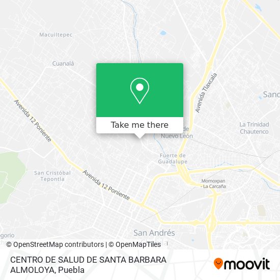 CENTRO DE SALUD DE SANTA BARBARA ALMOLOYA map