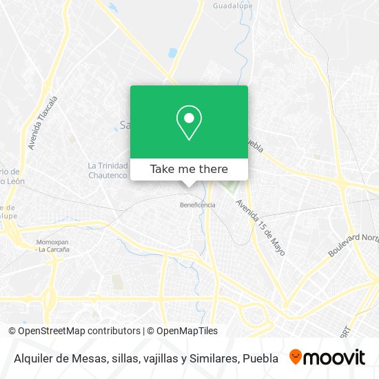 Mapa de Alquiler de Mesas, sillas, vajillas y Similares