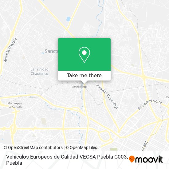 Vehículos Europeos de Calidad VECSA Puebla C003 map
