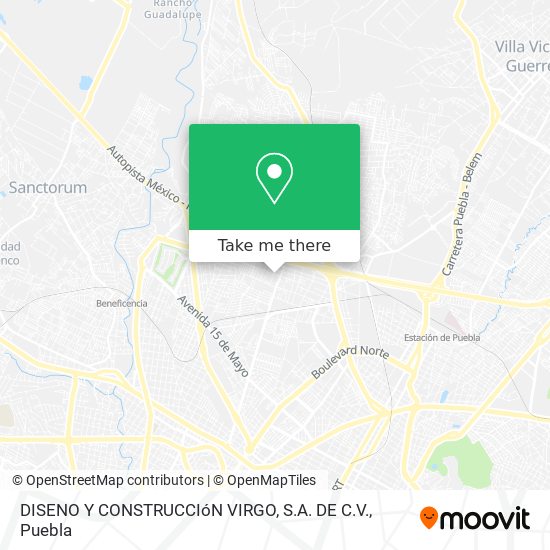 Mapa de DISENO Y CONSTRUCCIóN VIRGO, S.A. DE C.V.