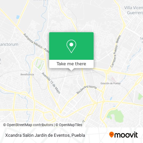 Xcandra Salón Jardín de Eventos map