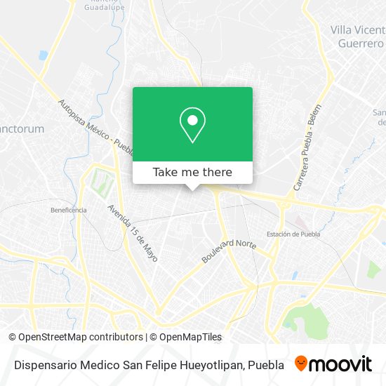 Mapa de Dispensario Medico San Felipe Hueyotlipan