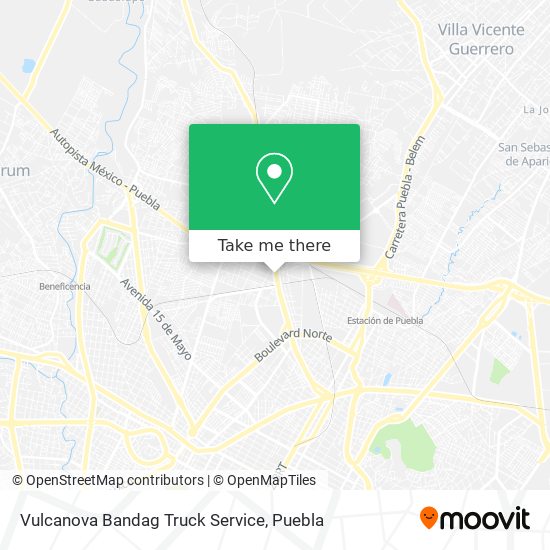 Mapa de Vulcanova Bandag Truck Service