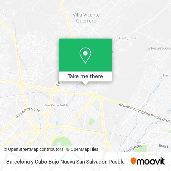 Barcelona y Cabo Bajo Nueva San Salvador map