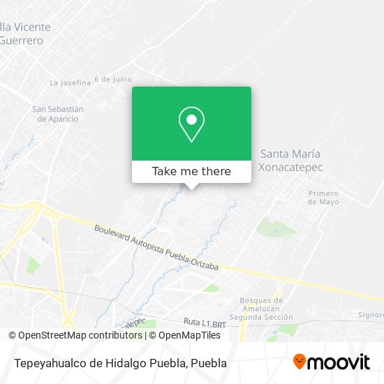 Mapa de Tepeyahualco de Hidalgo Puebla