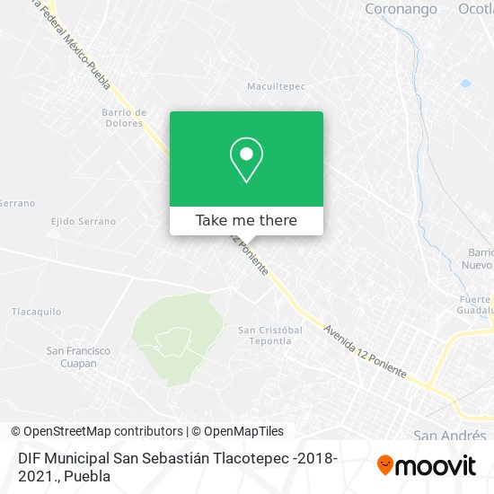 DIF Municipal San Sebastián Tlacotepec -2018-2021. map