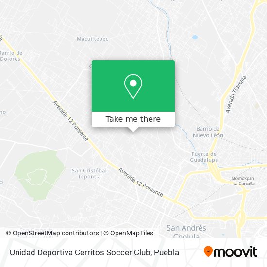 Mapa de Unidad Deportiva Cerritos Soccer Club