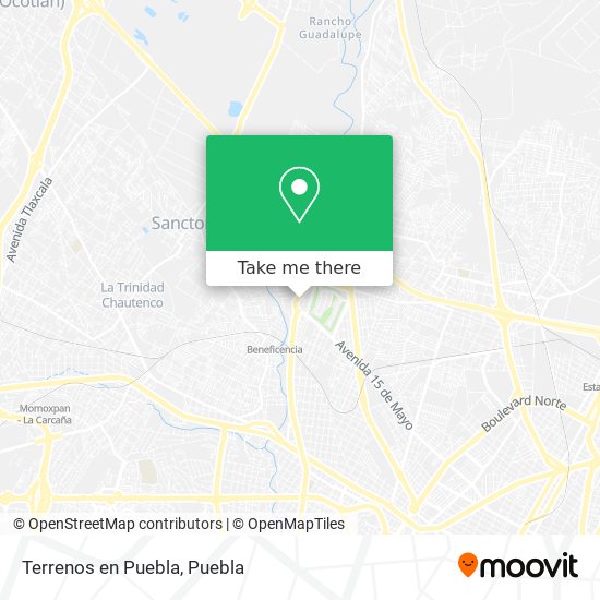 Mapa de Terrenos en Puebla