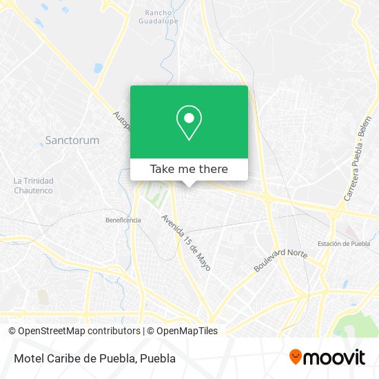 Motel Caribe de Puebla map