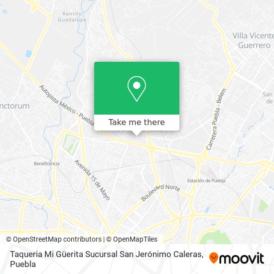 Mapa de Taqueria Mi Güerita Sucursal San Jerónimo Caleras
