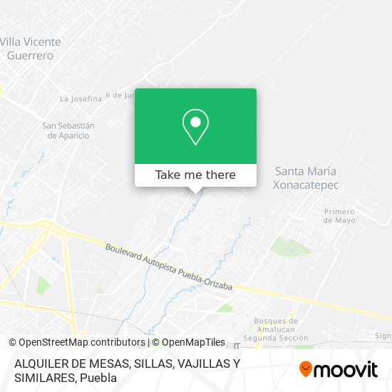 Mapa de ALQUILER DE MESAS, SILLAS, VAJILLAS Y SIMILARES