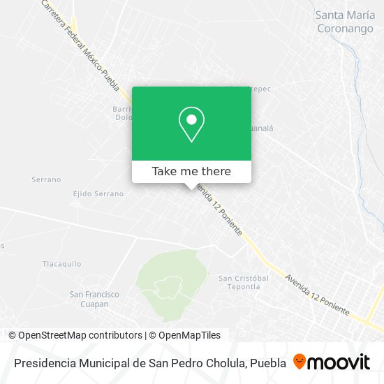 Presidencia Municipal de San Pedro Cholula map