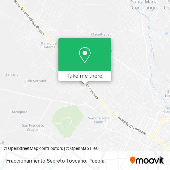 Mapa de Fraccionamiento Secreto Toscano