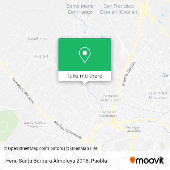 Feria Santa Barbara Almoloya 2018 map