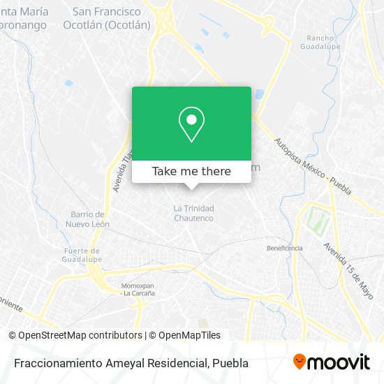 Fraccionamiento Ameyal Residencial map