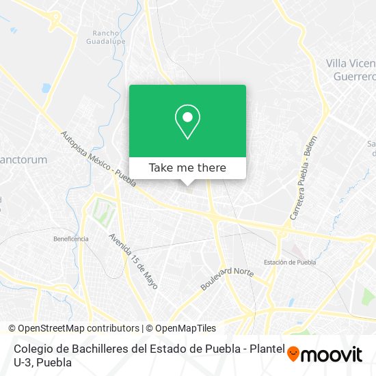 Colegio de Bachilleres del Estado de Puebla - Plantel U-3 map