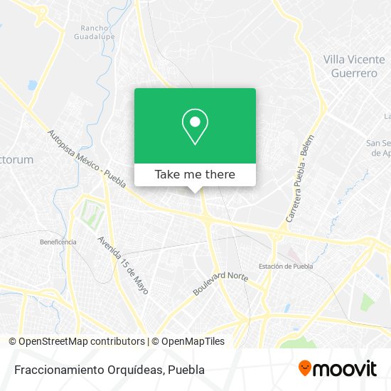 Fraccionamiento Orquídeas map