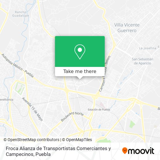 Mapa de Froca Alianza de Transportistas Comerciantes y Campecinos