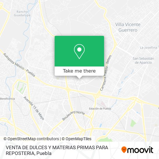 VENTA DE DULCES Y MATERIAS PRIMAS PARA REPOSTERIA map