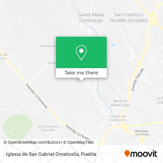 Mapa de Iglesia de San Gabriel Ometoxtla