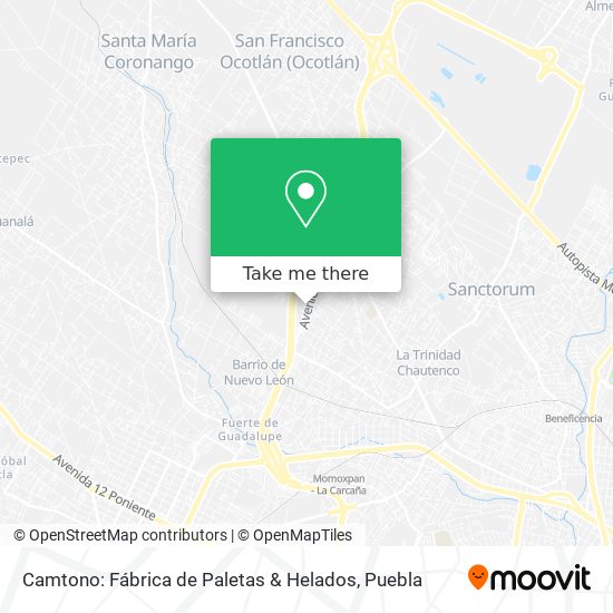 Mapa de Camtono: Fábrica de Paletas & Helados