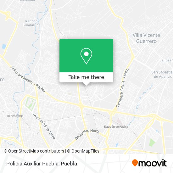 Mapa de Policía Auxiliar Puebla