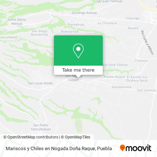 Mapa de Mariscos y Chiles en Nogada Doña Raque