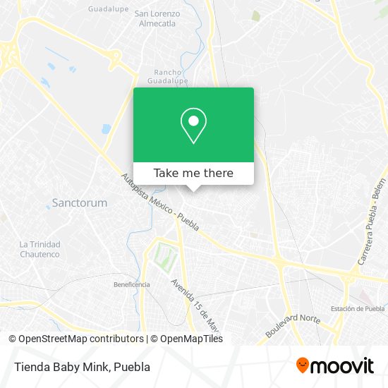 Tienda Baby Mink map
