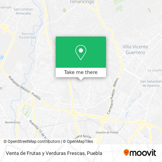 Venta de Frutas y Verduras Frescas map