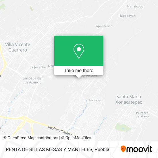 RENTA DE SILLAS MESAS Y MANTELES map