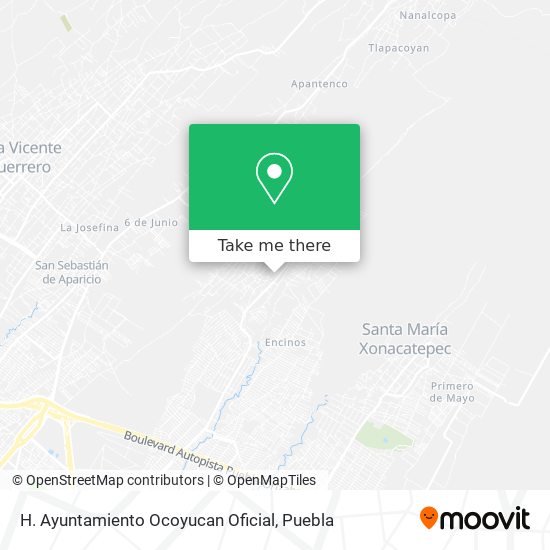 Mapa de H. Ayuntamiento Ocoyucan Oficial