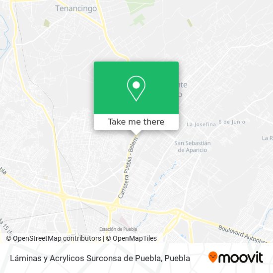 Láminas y Acrylicos Surconsa de Puebla map