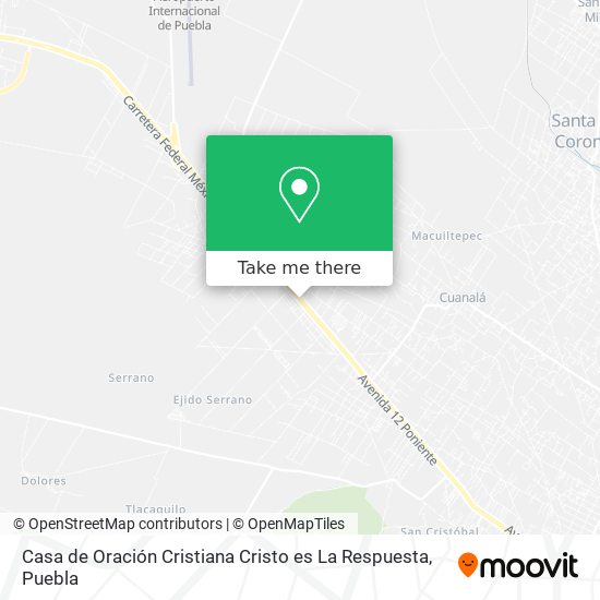 Mapa de Casa de Oración Cristiana Cristo es La Respuesta