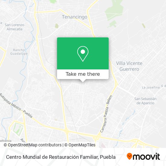 Mapa de Centro Mundial de Restauración Familiar