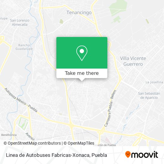 Mapa de Linea de Autobuses Fabricas-Xonaca