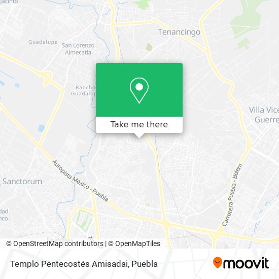 Mapa de Templo Pentecostés Amisadai