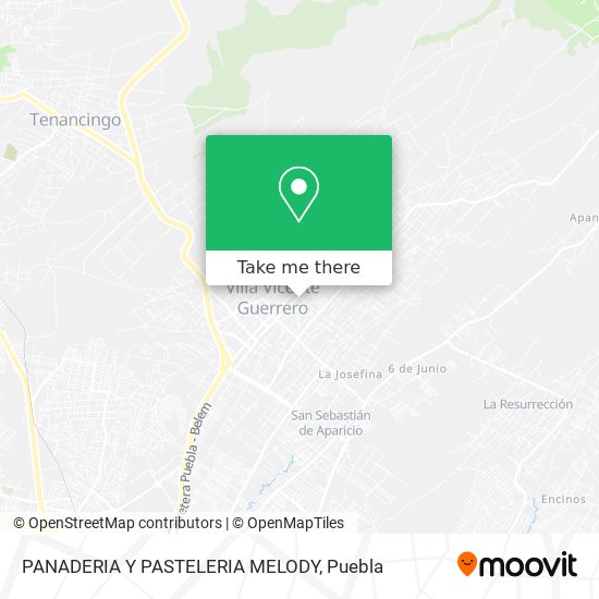 PANADERIA Y PASTELERIA MELODY map