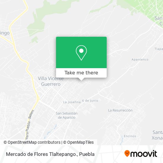Mercado de Flores Tlaltepango. map