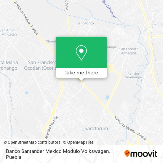 Mapa de Banco Santander Mexico Modulo Volkswagen