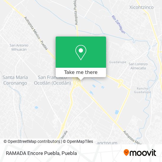 Mapa de RAMADA Encore Puebla