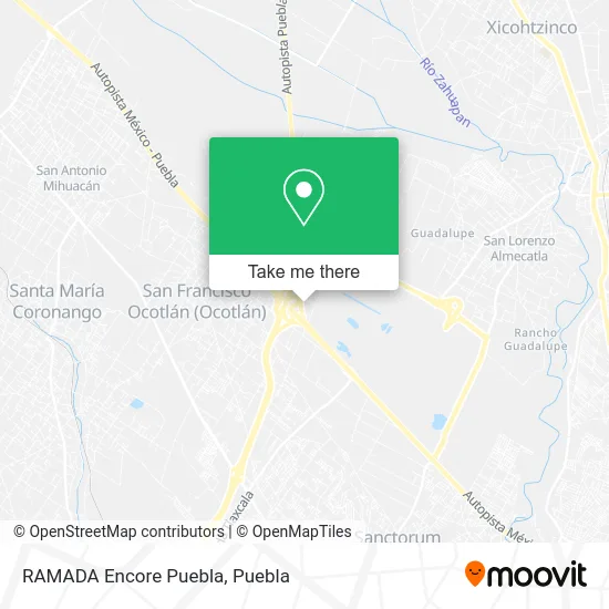 RAMADA Encore Puebla map